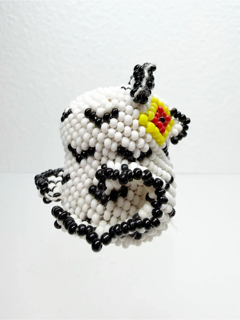 Vintage Native Zuni Beaded Mini Owl Figurine